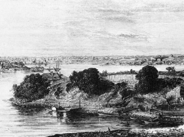 Etching of Blues Point 1873